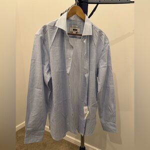 Joseph Abboud Light Blue Stripes Men’s Dress Shirt XL Brand New with Tags